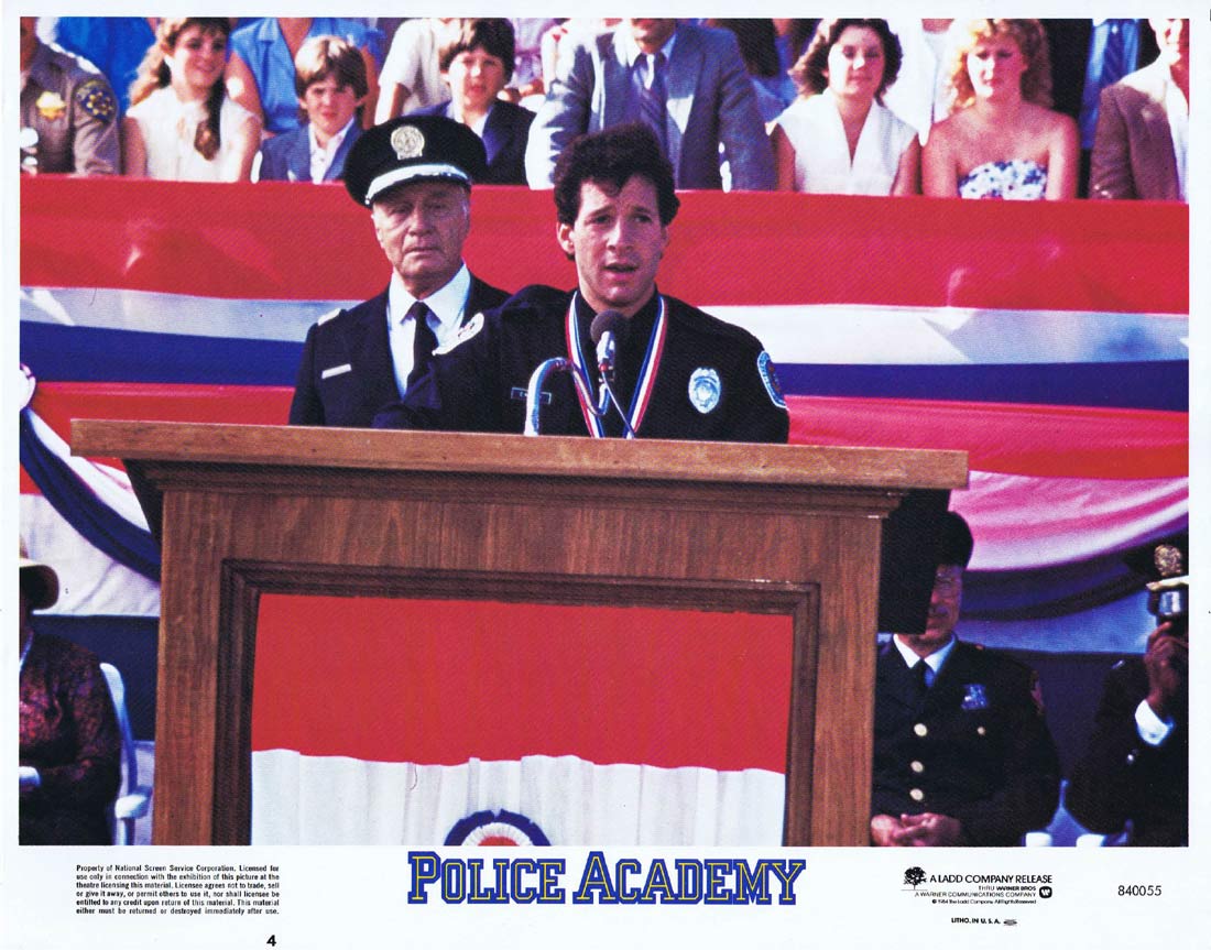 POLICE ACADEMY Original Lobby Card 4 Steve Guttenberg Kim Cattrall
