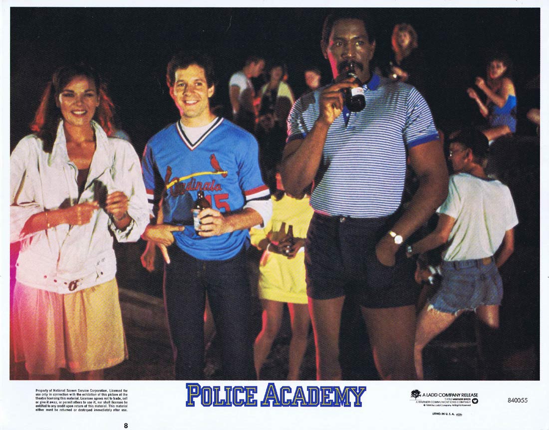 POLICE ACADEMY Original Lobby Card 8 Steve Guttenberg Kim Cattrall