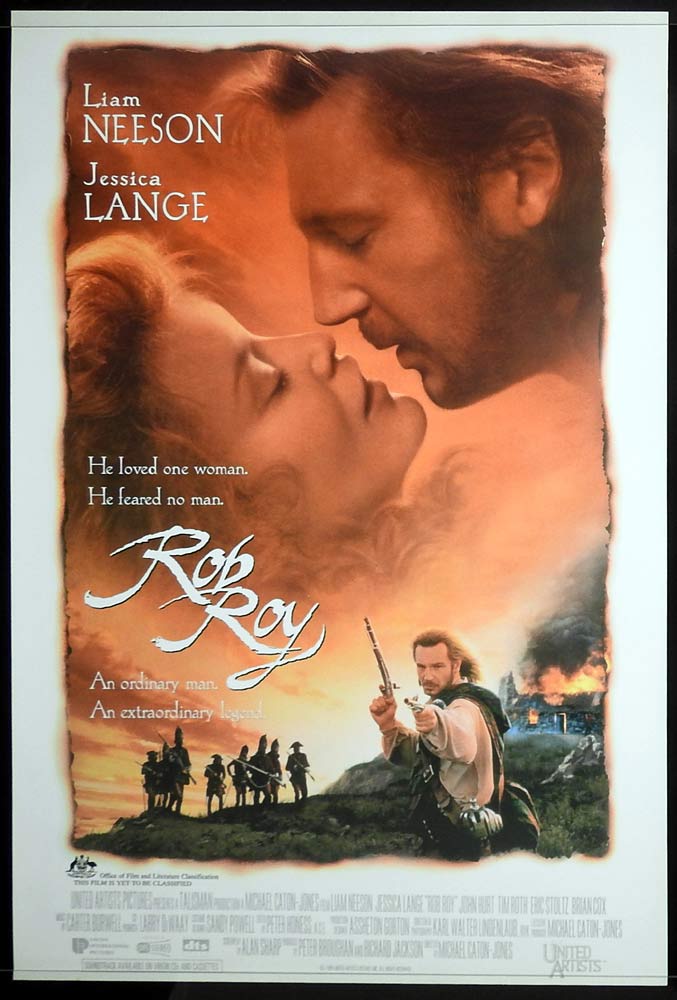 ROB ROY Original ROLLED One Sheet Movie Poster Liam Neeson Jessica Lange