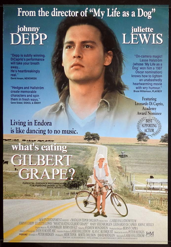 WHAT’S EATING GILBERT GRAPE Original AU One Sheet Movie Poster Johnny Depp Leonardo DiCaprio