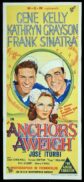 ANCHORS AWEIGH Rare 1950sr Daybill Movie Poster Frank Sinatra Kathryn Grayson