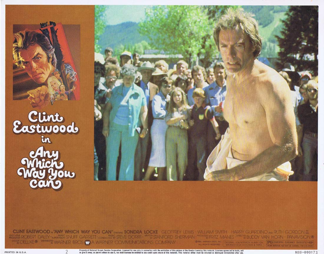 ANY WHICH WAY YOU CAN Original US Lobby Card 2 Clint Eastwood
