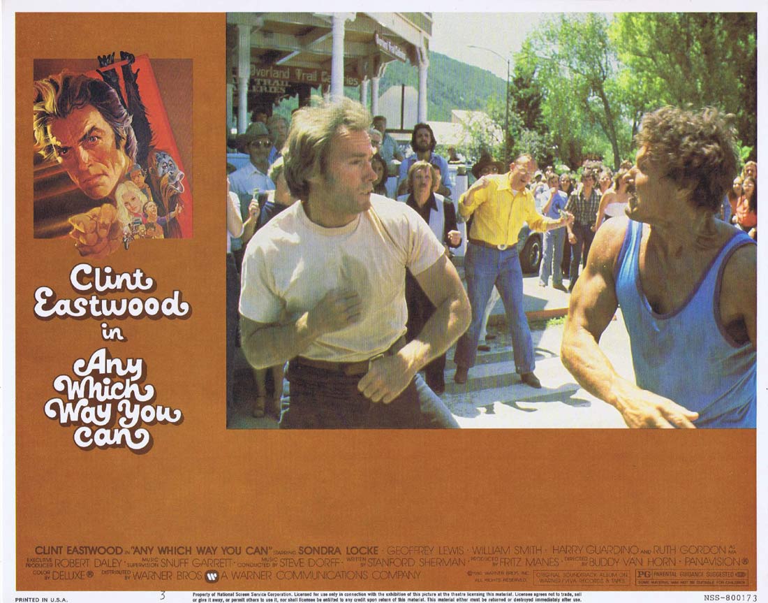 ANY WHICH WAY YOU CAN Original US Lobby Card 3 Clint Eastwood