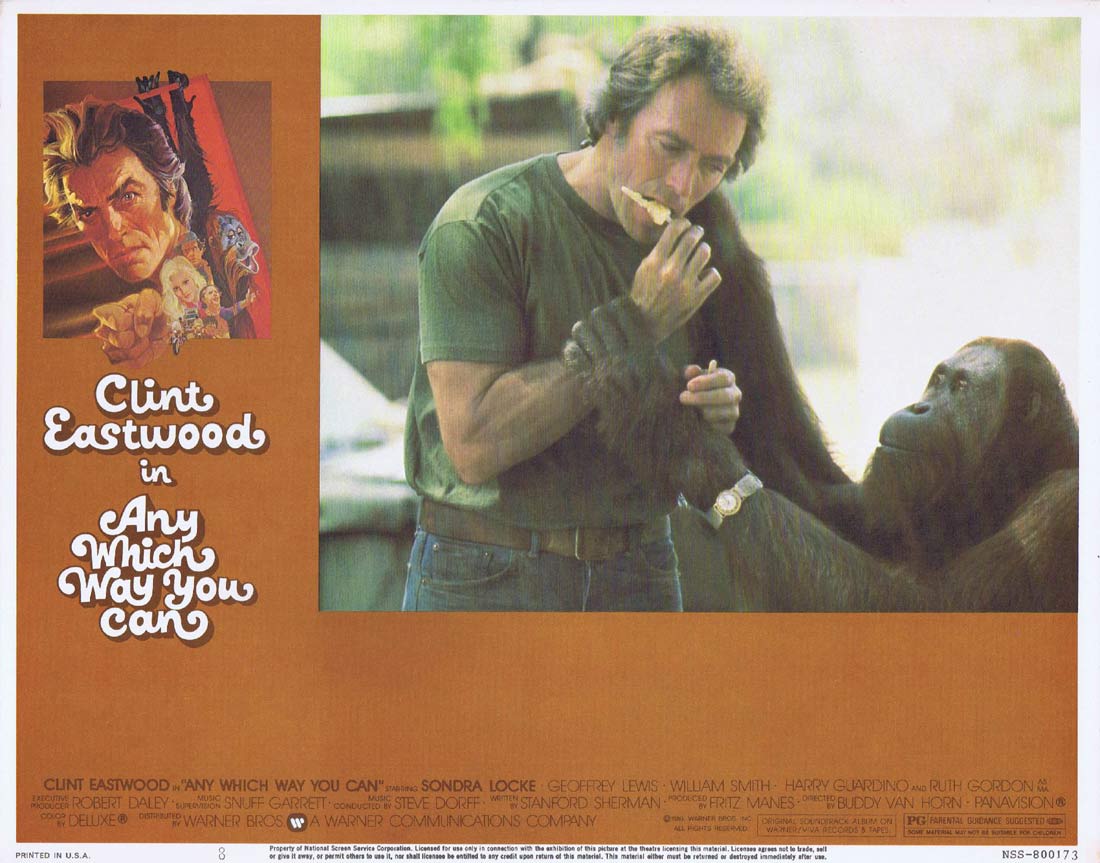 ANY WHICH WAY YOU CAN Original US Lobby Card 8 Clint Eastwood