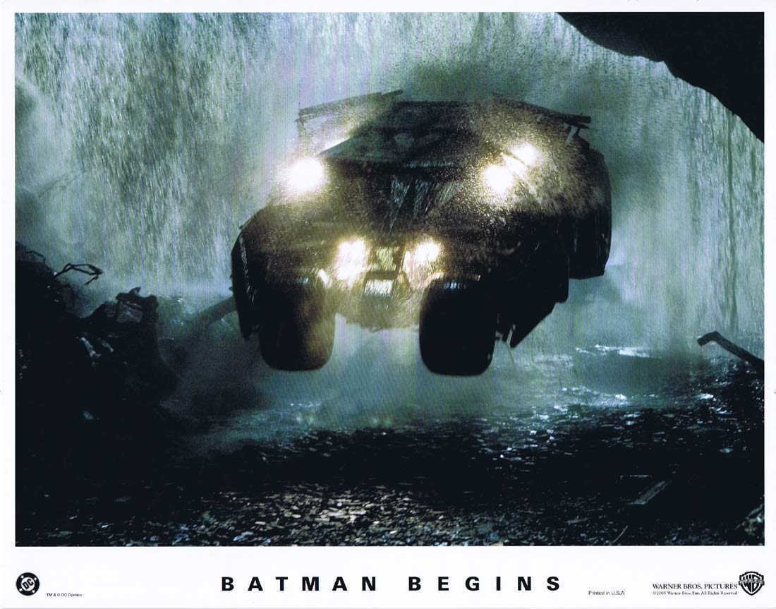 BATMAN BEGINS Original US Lobby Card 9 Christian Bale Michael Caine Liam Neeson