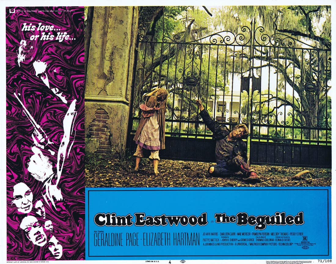THE BEGUILED Original Lobby Card 4 Clint Eastwood Geraldine Page