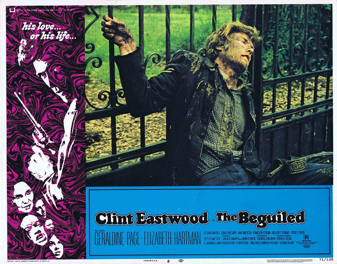 THE BEGUILED Original Lobby Card 8 Clint Eastwood Geraldine Page