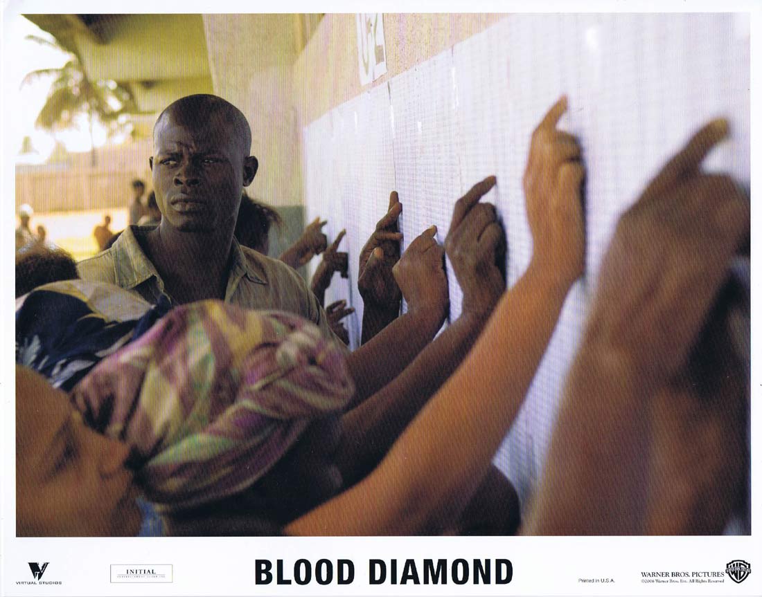 BLOOD DIAMOND Original US Lobby Card 3 Leonardo DiCaprio Jennifer Connelly