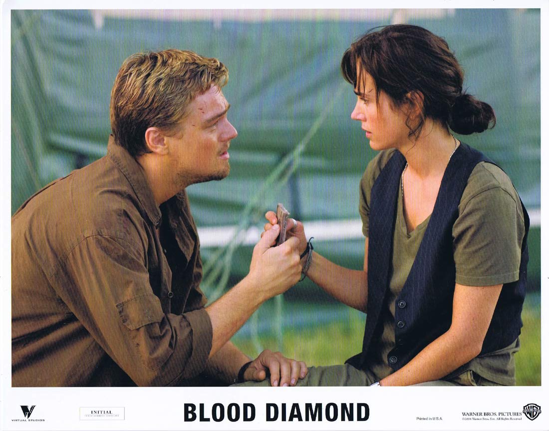 BLOOD DIAMOND Original US Lobby Card 6 Leonardo DiCaprio Jennifer Connelly