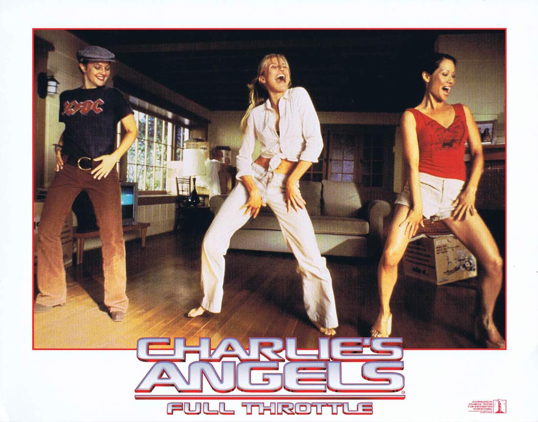 CHARLIE’S ANGELS FULL THROTTLE Original US Lobby Card 2 Cameron Diaz Demi Moore