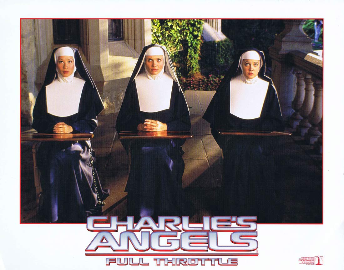 CHARLIE’S ANGELS FULL THROTTLE Original US Lobby Card 4 Cameron Diaz Demi Moore