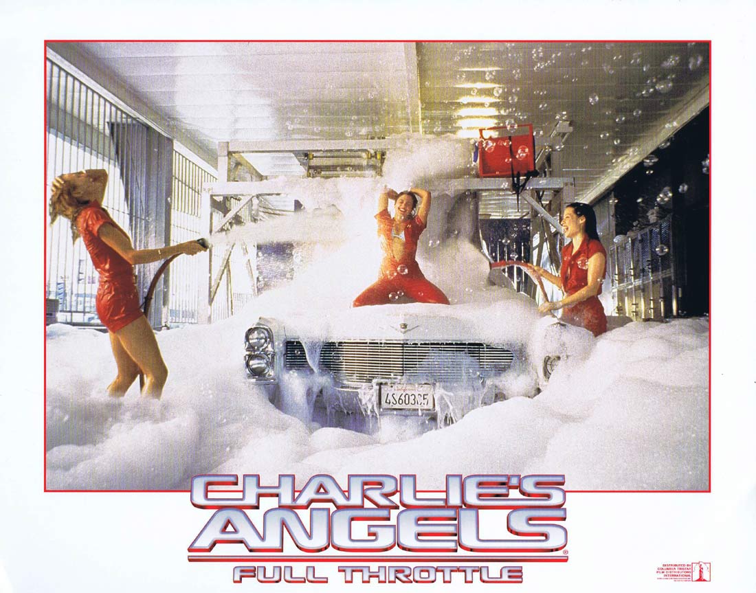CHARLIE’S ANGELS FULL THROTTLE Original US Lobby Card 5 Cameron Diaz Demi Moore