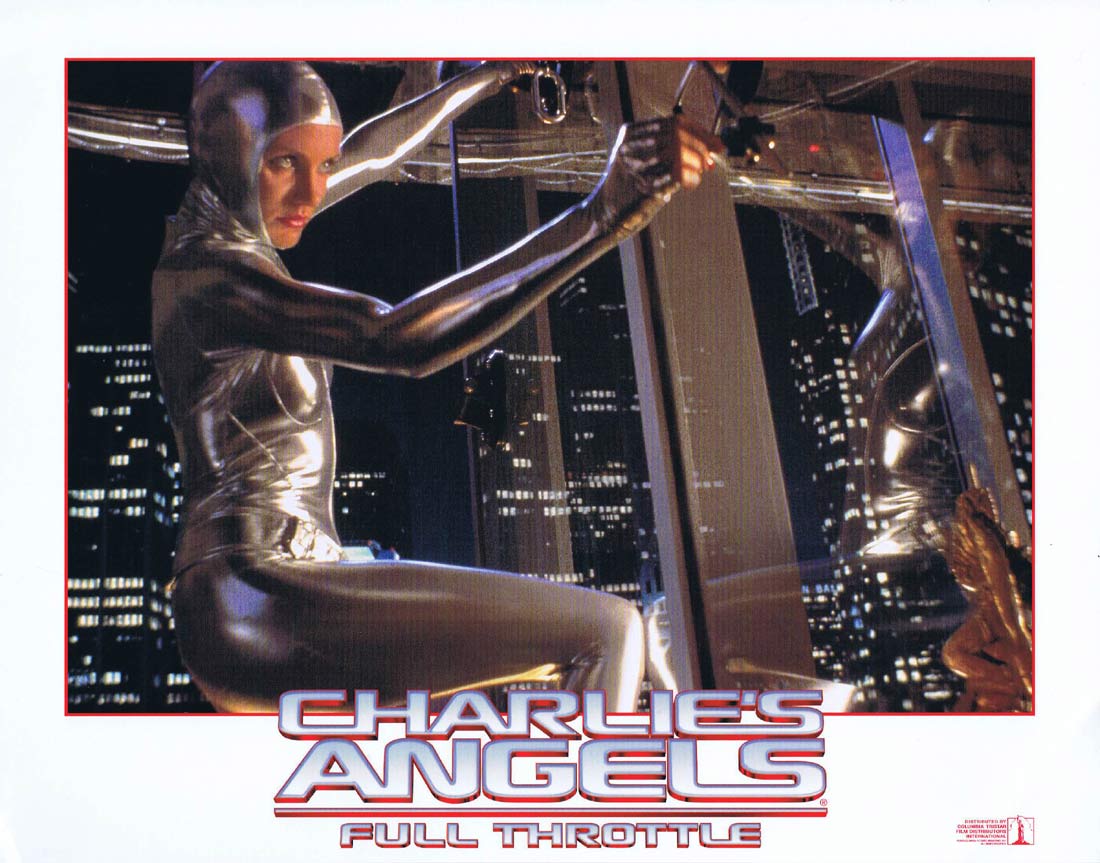 CHARLIE’S ANGELS FULL THROTTLE Original US Lobby Card 7 Cameron Diaz Demi Moore