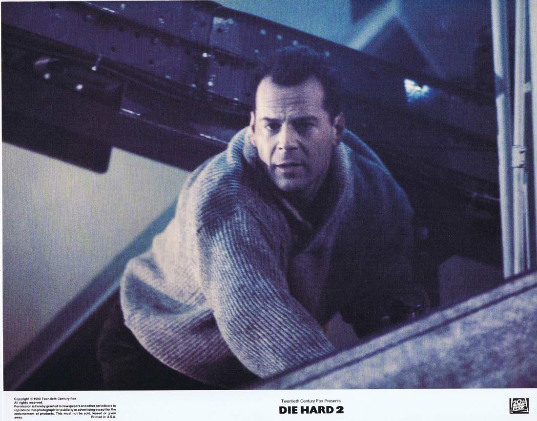 DIE HARD 2 Original US Lobby Card 4 Bruce Willis Bonnie Bedelia
