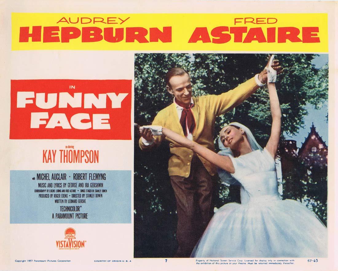 FUNNY FACE Original US Lobby Card 7 Fred Astaire Audrey Hepburn