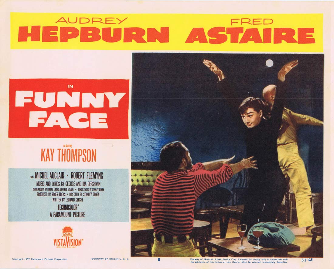 FUNNY FACE Original US Lobby Card 8 Fred Astaire Audrey Hepburn