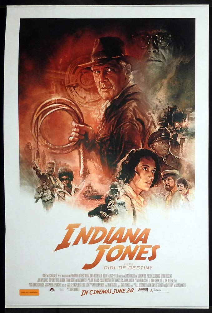INDIANA JONES AND THE DIAL OF DESTINY Original DS AU ROLLED One Sheet Movie Poster