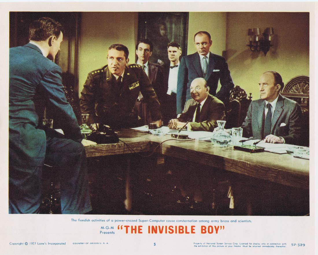 THE INVISIBLE BOY Original US Lobby Card 5 Richard Eyer Robby the Robot
