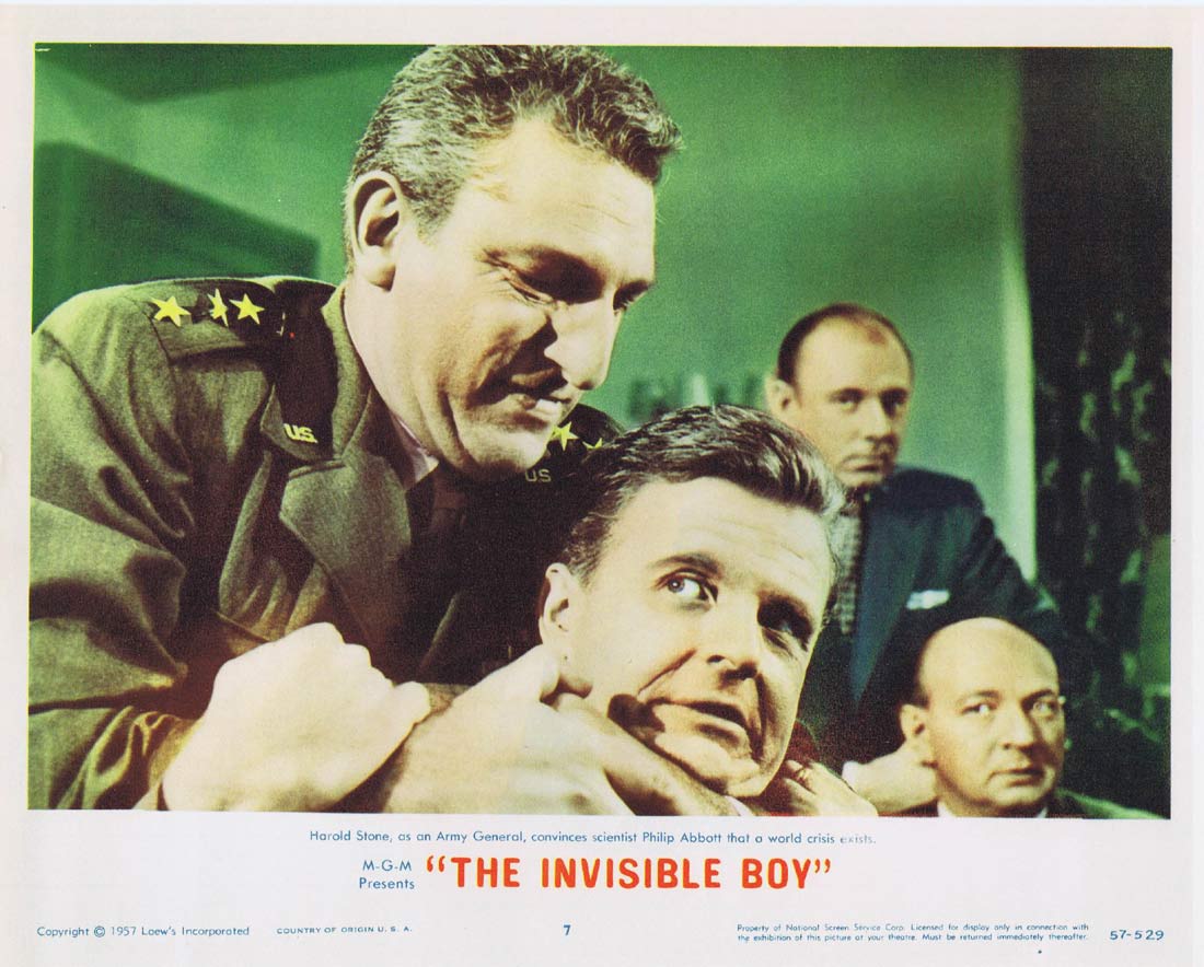 THE INVISIBLE BOY Original US Lobby Card 7 Richard Eyer Robby the Robot