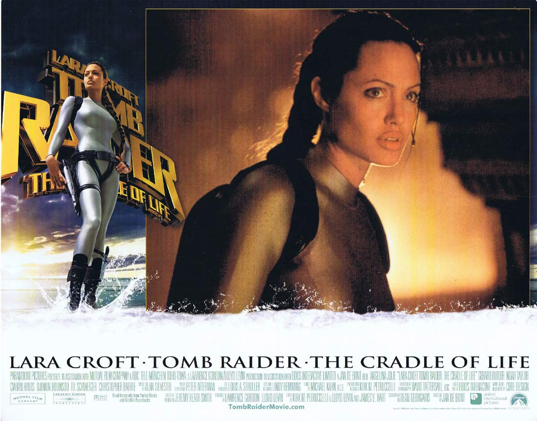 LARA CROFT TOMB RAIDER THE CRADLE OF LIFE Original US Lobby Card 1 Angelina Jolie