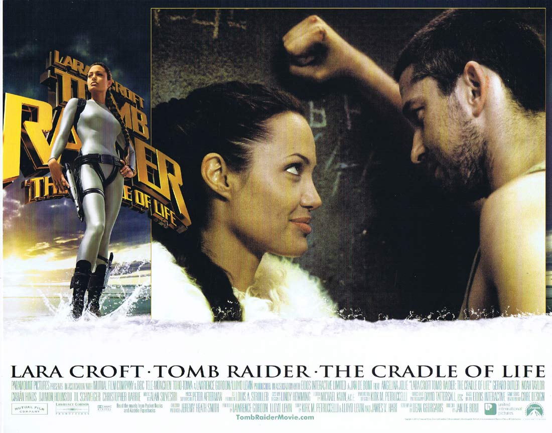 LARA CROFT TOMB RAIDER THE CRADLE OF LIFE Original US Lobby Card 2 Angelina Jolie