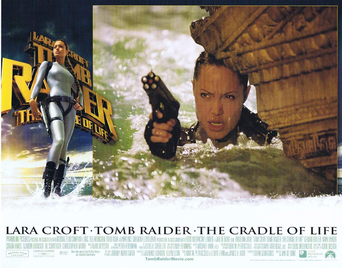 LARA CROFT TOMB RAIDER THE CRADLE OF LIFE Original US Lobby Card 5 Angelina Jolie