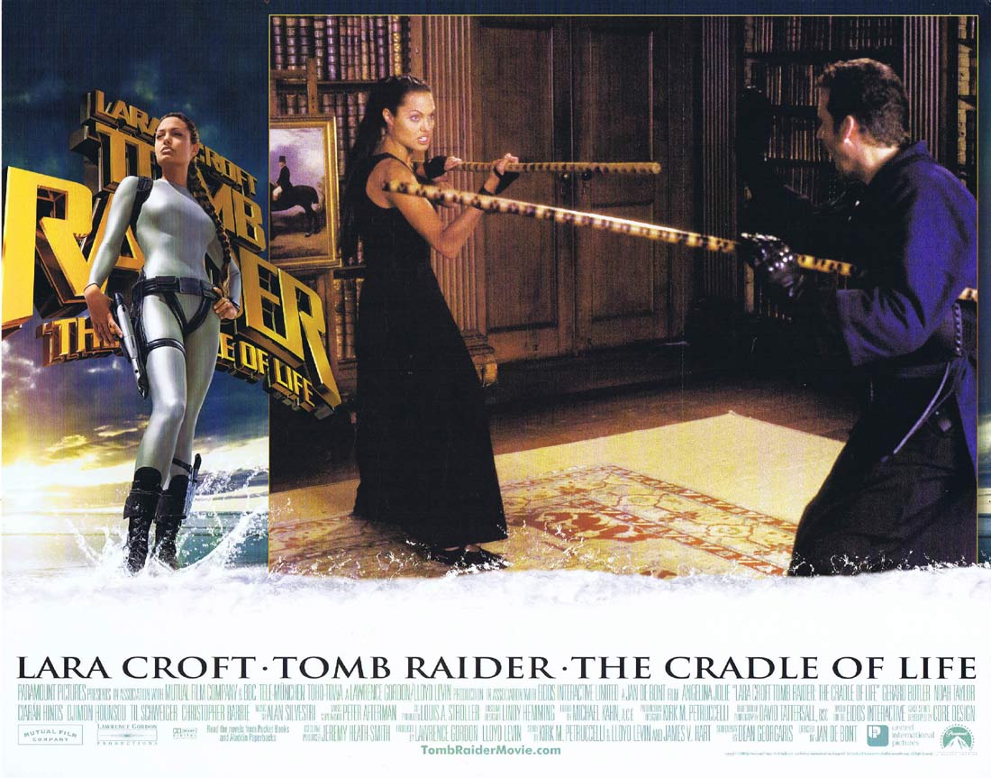 LARA CROFT TOMB RAIDER THE CRADLE OF LIFE Original US Lobby Card 7 Angelina Jolie