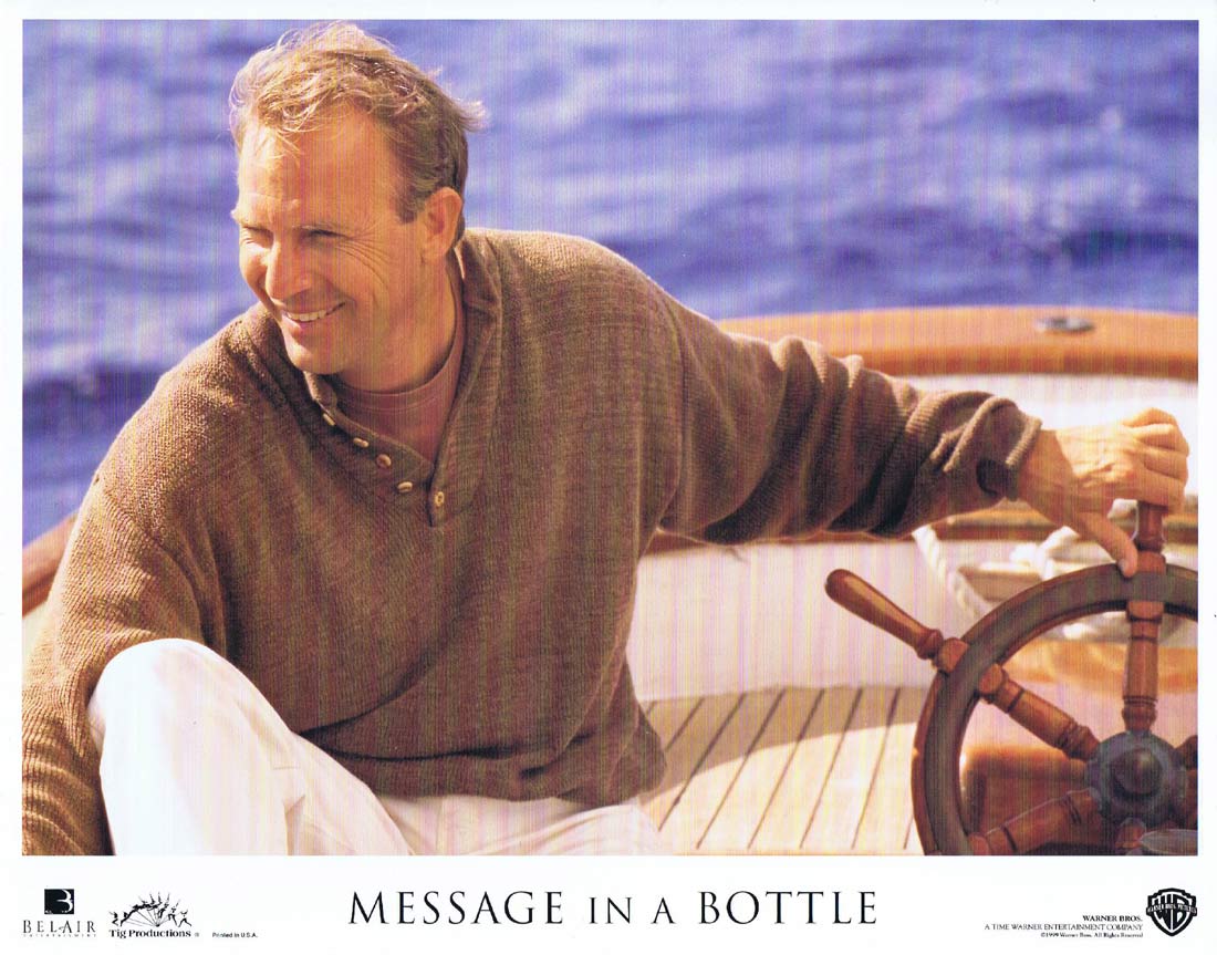 MESSAGE IN A BOTTLE Original US Lobby Card 2 Kevin Costner Robin Wright