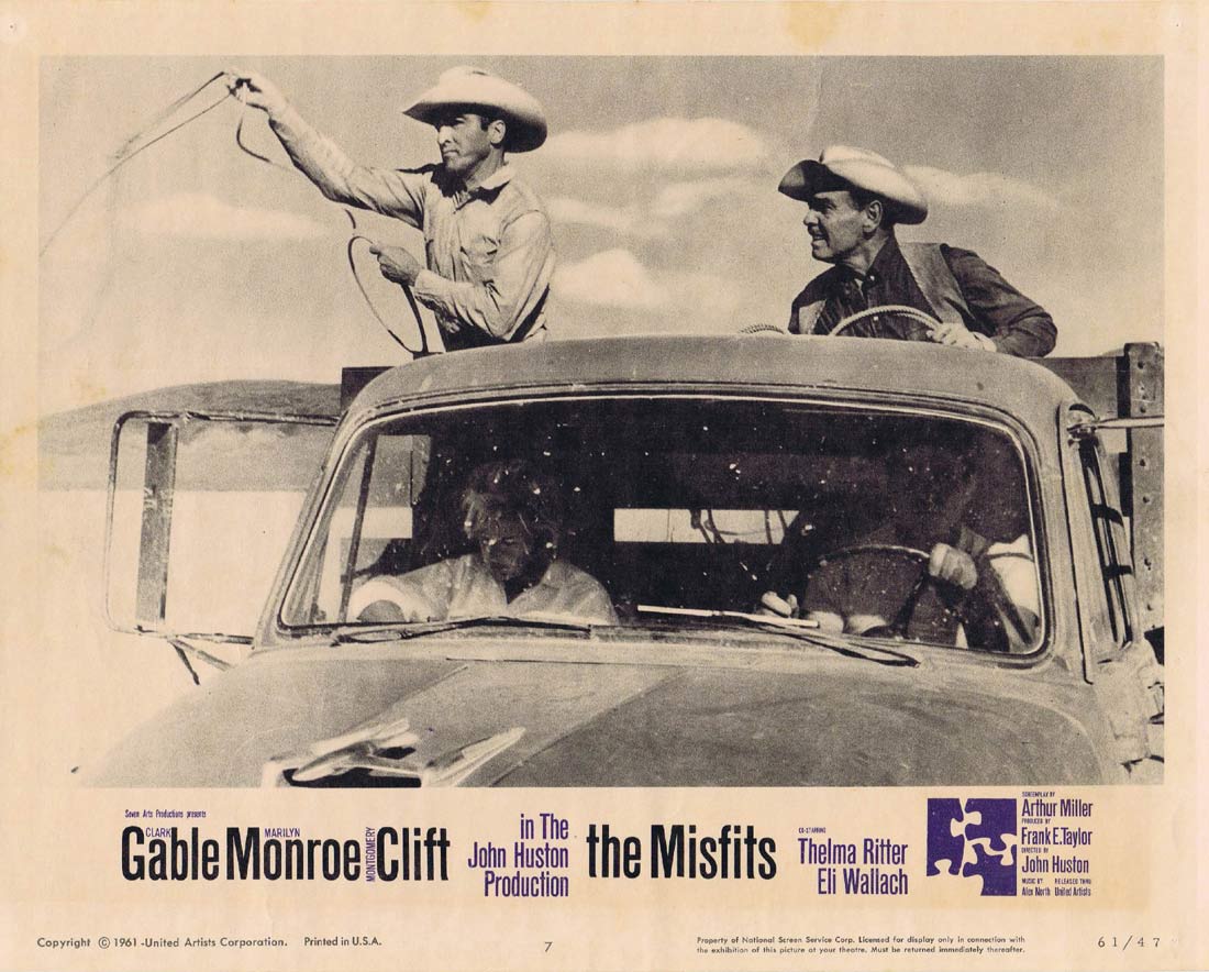 THE MISFITS Original Lobby Card 7 Marilyn Monroe Clark Gable