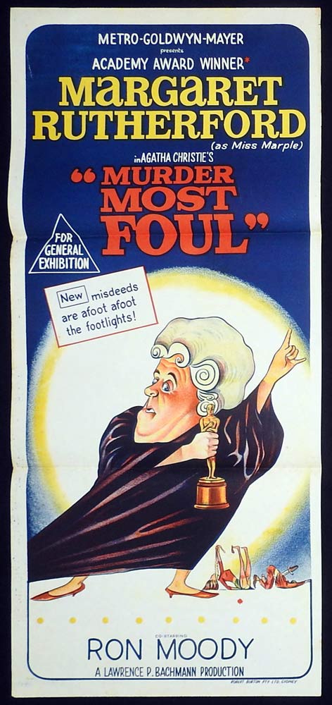 MURDER MOST FOUL Daybill Movie Poster Margaret Rutherford Miss Marple