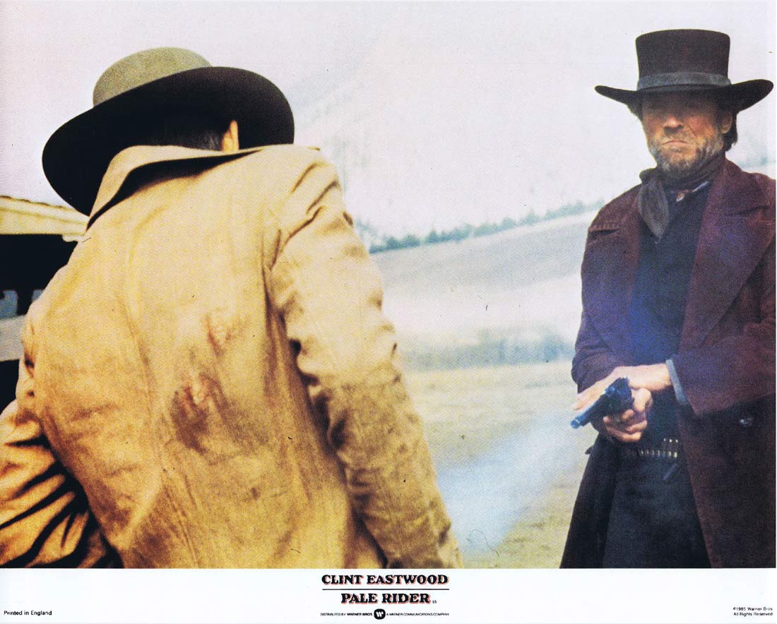 PALE RIDER Original English Lobby Card 2 Clint Eastwood Michael Moriarty