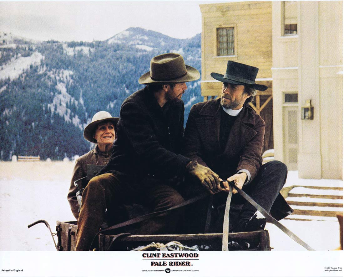 PALE RIDER Original English Lobby Card 4 Clint Eastwood Michael Moriarty