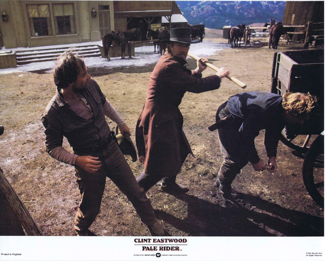 PALE RIDER Original English Lobby Card 8 Clint Eastwood Michael Moriarty
