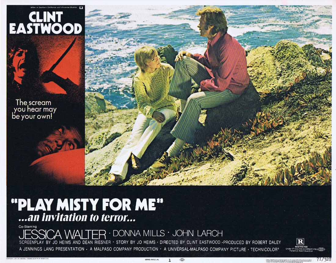 PLAY MISTY FOR ME Original US Lobby Card 1 Clint Eastwood Jessica Walter