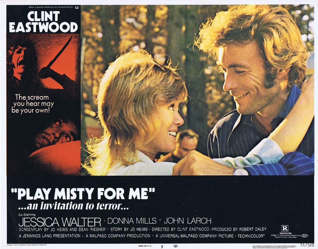 PLAY MISTY FOR ME Original US Lobby Card 5 Clint Eastwood Jessica Walter