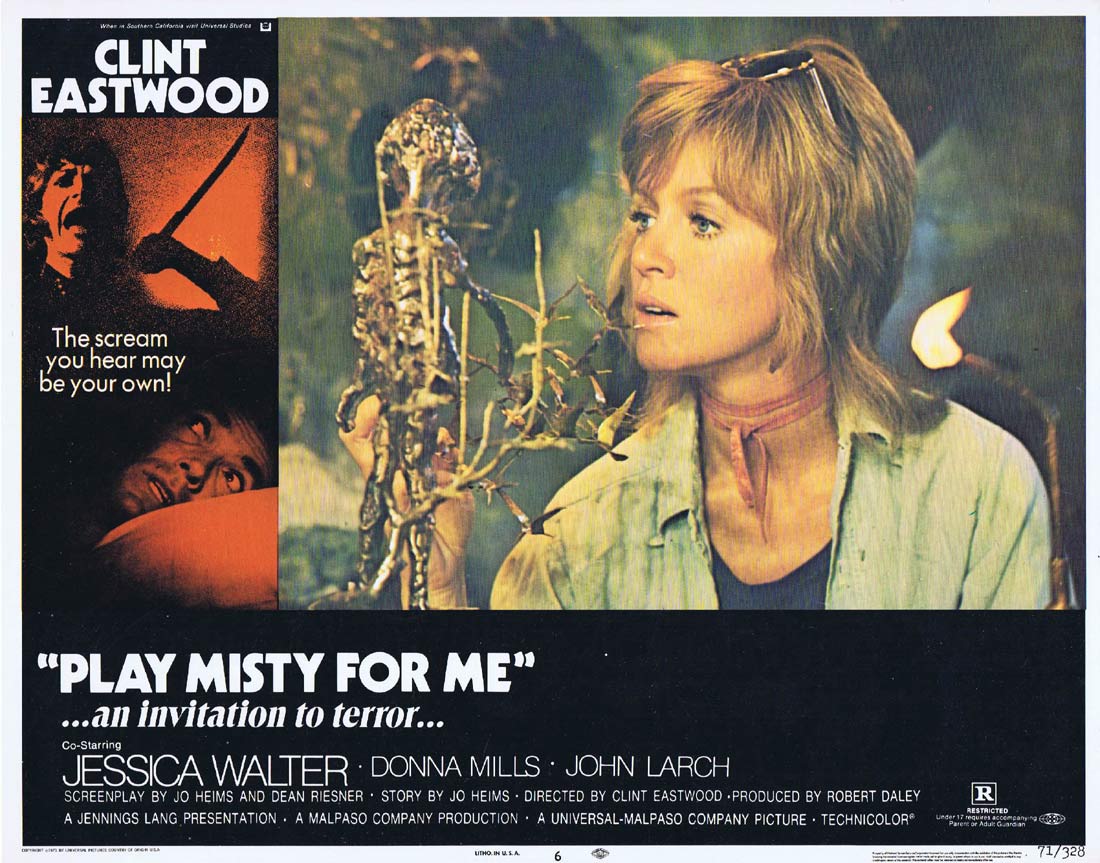 PLAY MISTY FOR ME Original US Lobby Card 6 Clint Eastwood Jessica Walter