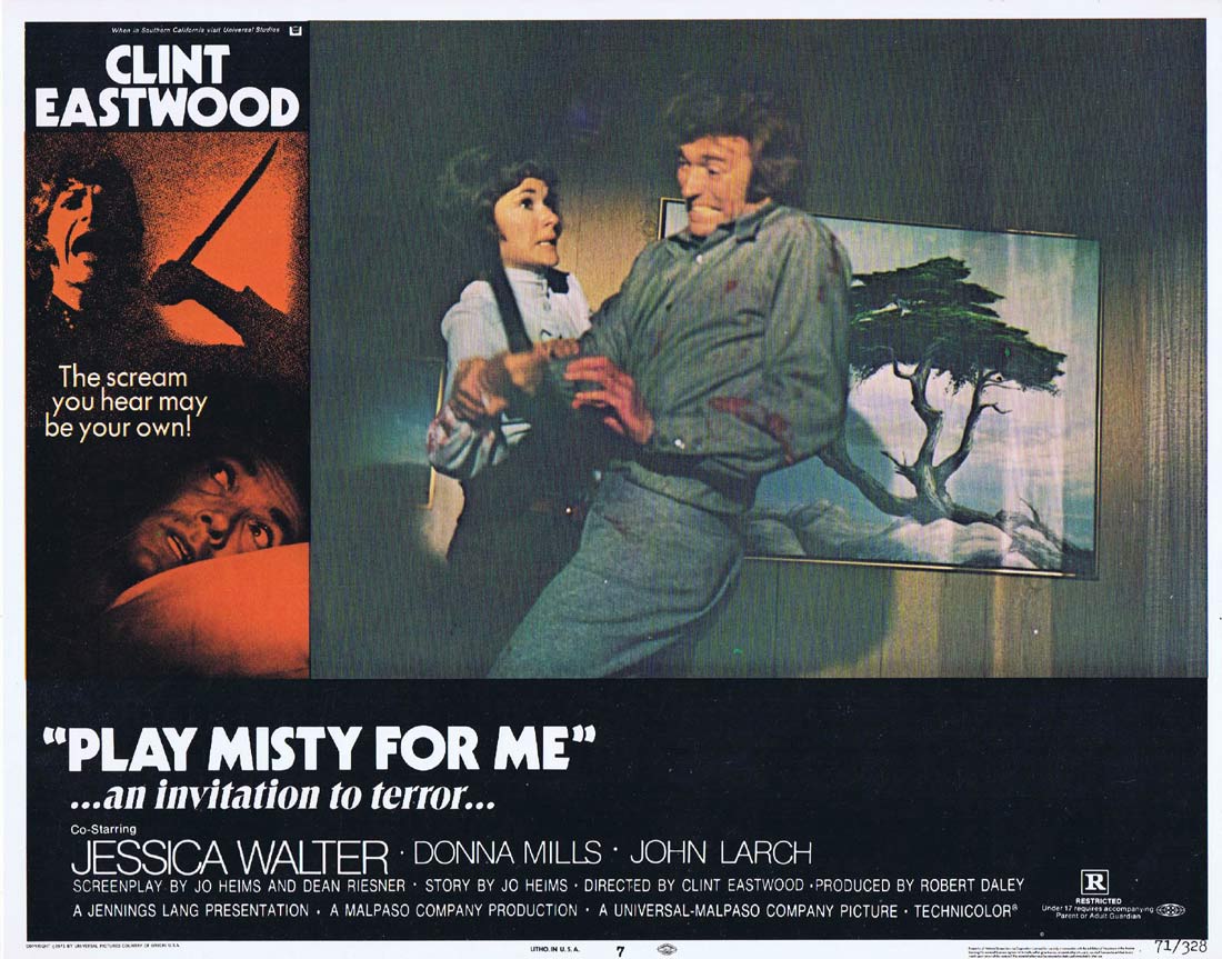 PLAY MISTY FOR ME Original US Lobby Card 7 Clint Eastwood Jessica Walter
