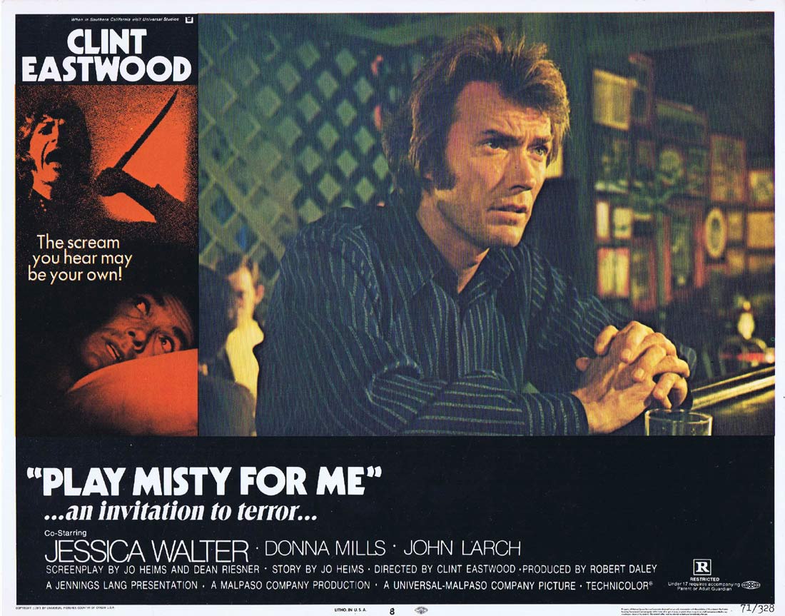 PLAY MISTY FOR ME Original US Lobby Card 8 Clint Eastwood Jessica Walter