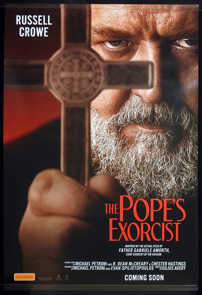 THE POPE’S EXORCIST Original DS Australian ADV DS One Sheet Movie Poster Russell Crowe