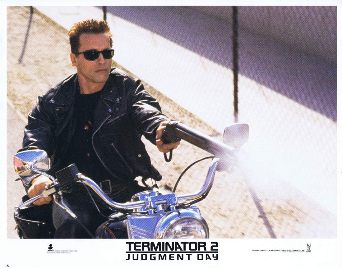 TERMINATOR 2 JUDGMENT DAY Original US Lobby Card 6 Arnold Schwarzenegger