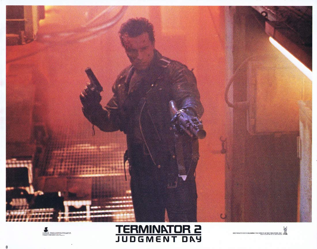 TERMINATOR 2 JUDGMENT DAY Original US Lobby Card 8 Arnold Schwarzenegger