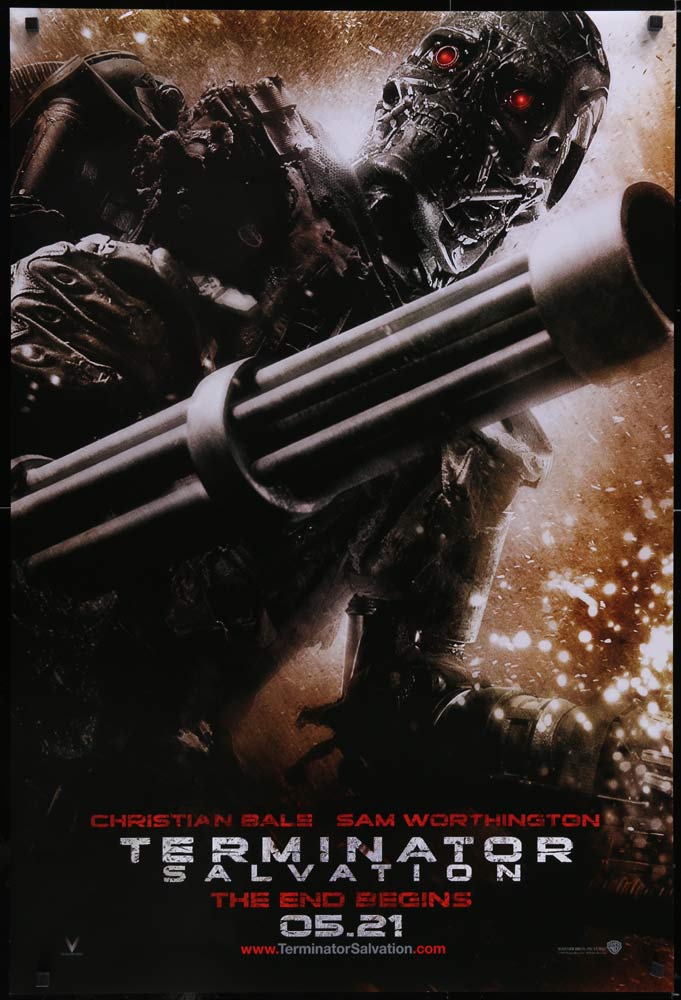 TERMINATOR SALVATION Original Rolled US ADV One sheet Movie poster Christian Bale