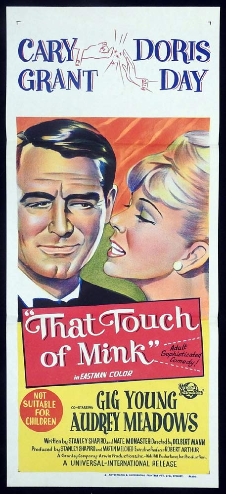THAT TOUCH OF MINK Daybill Movie Poster Cary Grant Doris Day