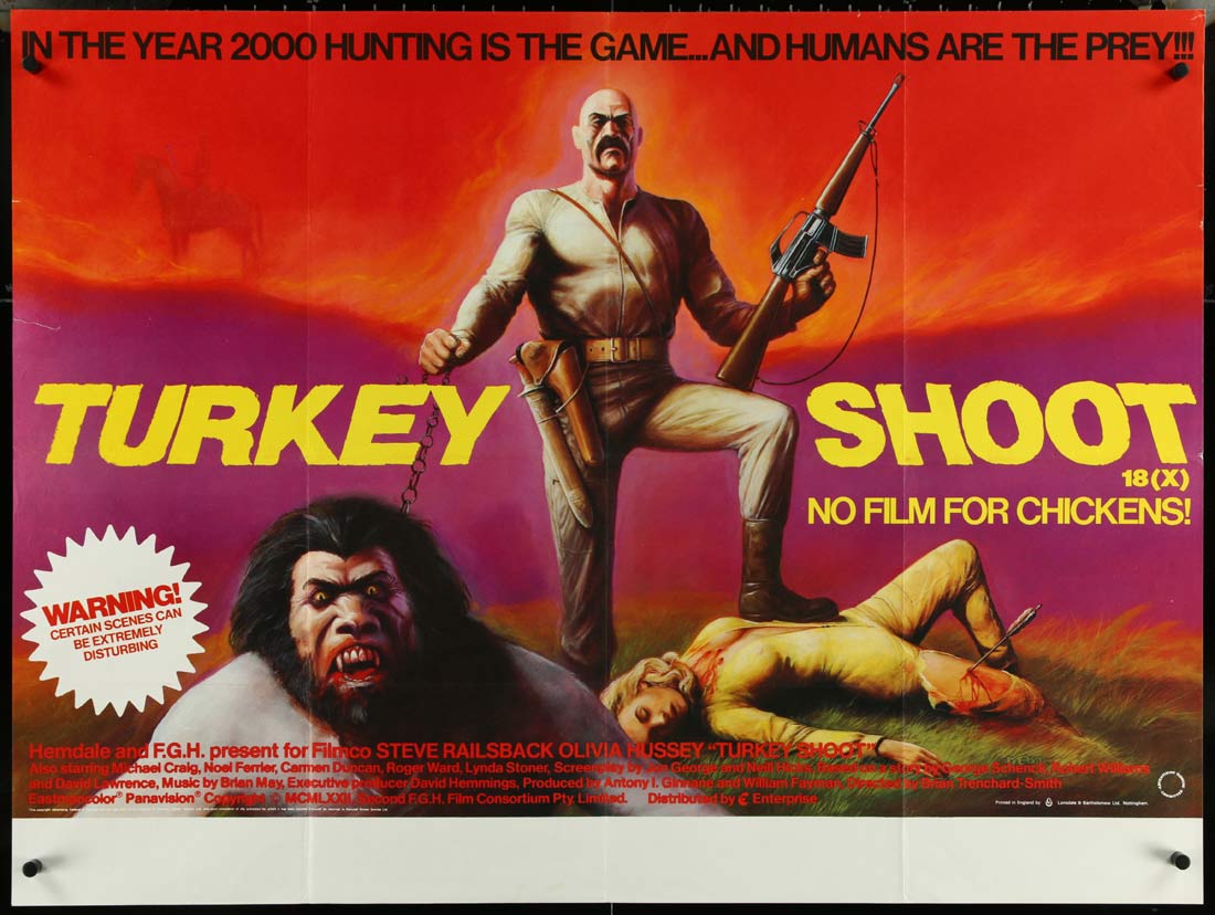 TURKEY SHOOT British Quad Movie poster Brian Trenchard-Smith Horror