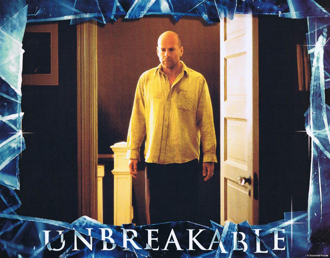 UNBREAKABLE Original US Lobby Card 2 Bruce Willis Samuel L. Jackson