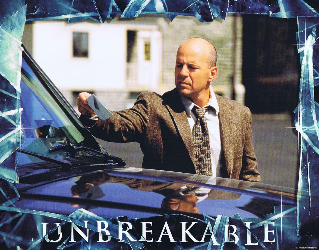 UNBREAKABLE Original US Lobby Card 5 Bruce Willis Samuel L. Jackson