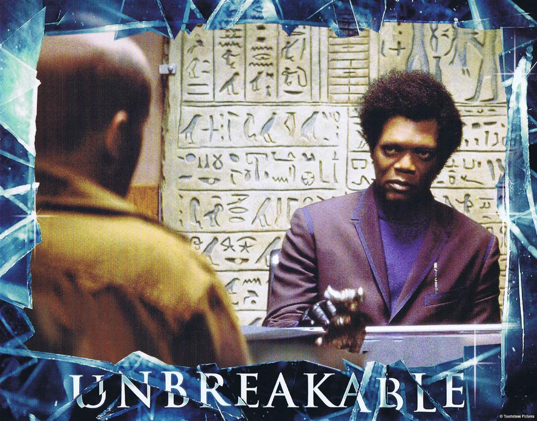 UNBREAKABLE Original US Lobby Card 7 Bruce Willis Samuel L. Jackson