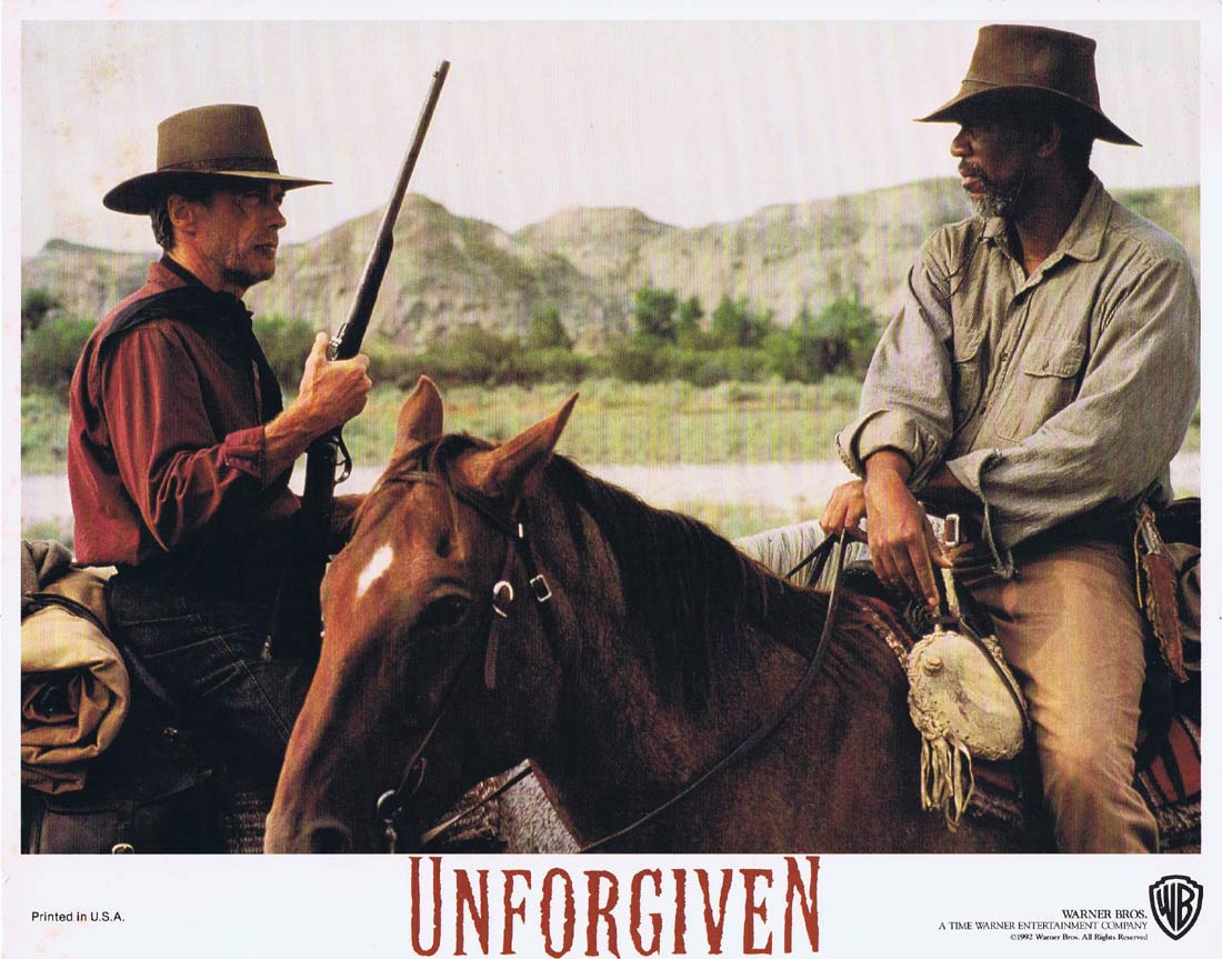 UNFORGIVEN Original Lobby Card 2 Clint Eastwood Gene Hackman Morgan Freeman