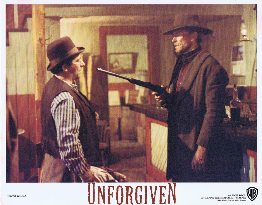 UNFORGIVEN Original Lobby Card 5 Clint Eastwood Gene Hackman Morgan Freeman