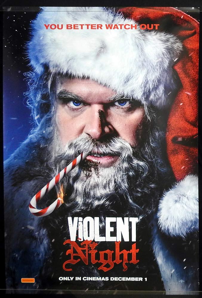 VIOLENT NIGHT Original DS Australian ADV DS One Sheet Movie Poster David Harbour Horror